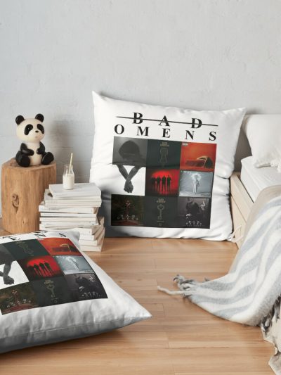 Bad Omens Album Throw Pillow Official Bad Omens Merch