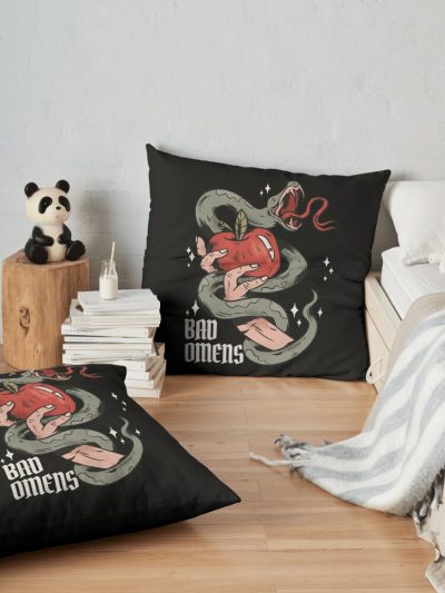 Retro Bad Omens Shirt , Metal Shirt Throw Pillow Official Bad Omens Merch