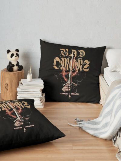 Bad Omens Band Art Throw Pillow Official Bad Omens Merch