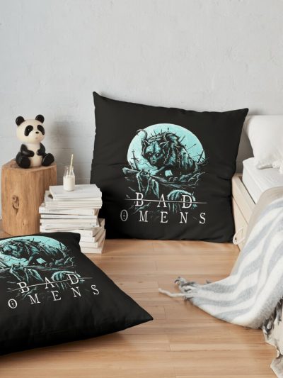 Bad Omens Band Throw Pillow Official Bad Omens Merch