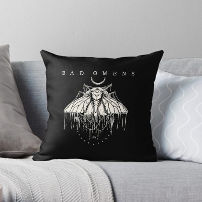 Vintage Bad Omens Throw Pillow Official Bad Omens Merch