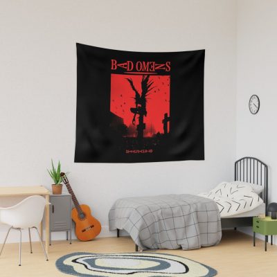 Bad-Omens Band Shinigami 2022 2023, A Tour Of The Concrete Jungle Tour Tapestry Official Bad Omens Merch