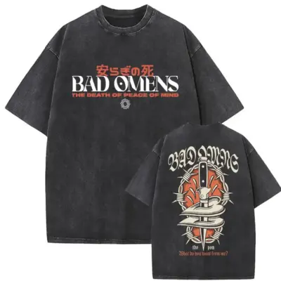 Bad Omens From Heart Mineral Wash T-Shirt
