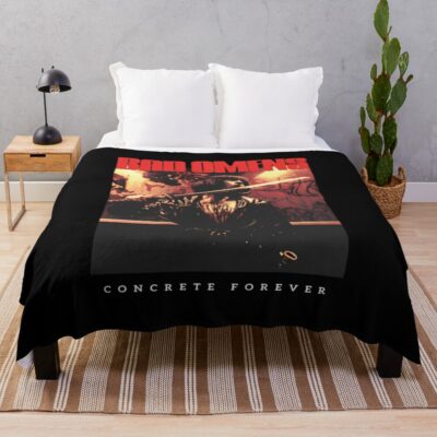 Bada Omenss Concrete Forever Throw Blanket