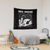 Dark Aesthetic Skull And Candles Tapestry